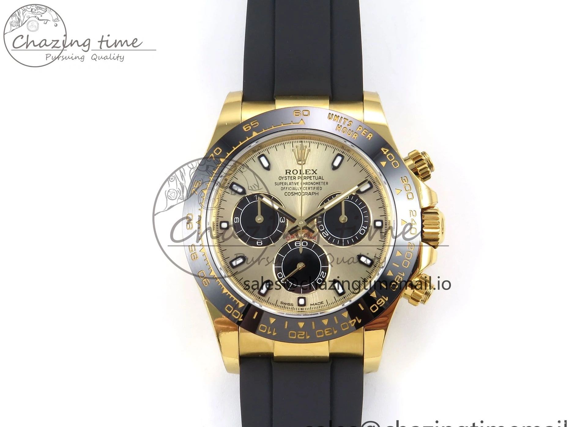 MiroTime 0901 Daytona 116518 VSF 1:1 Best Edition 904L Steel YG Dial on Oysterflex Strap DD Sustainable 1003